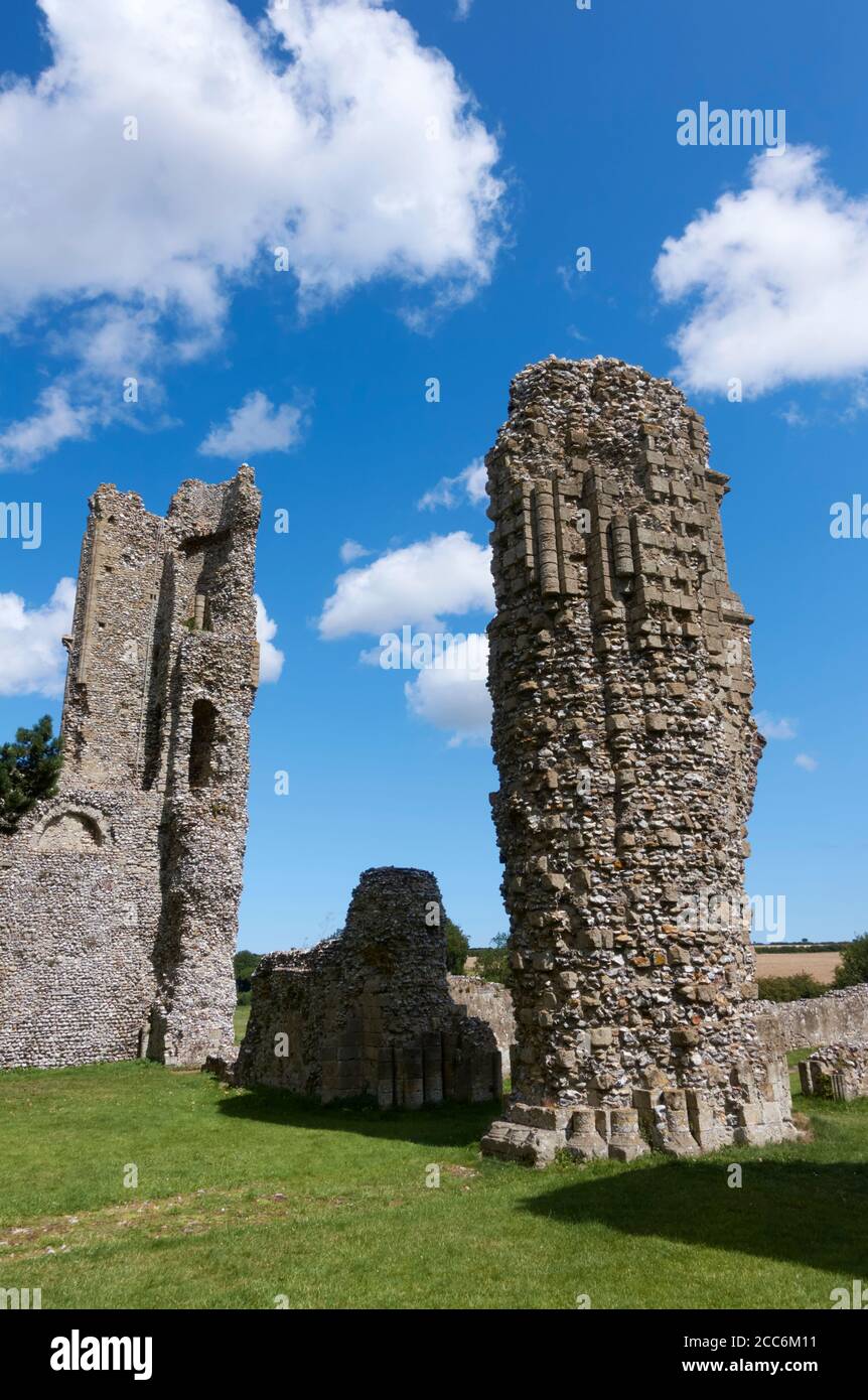 The ruins of Binham Priory, Norfolk, England. Stock Photo