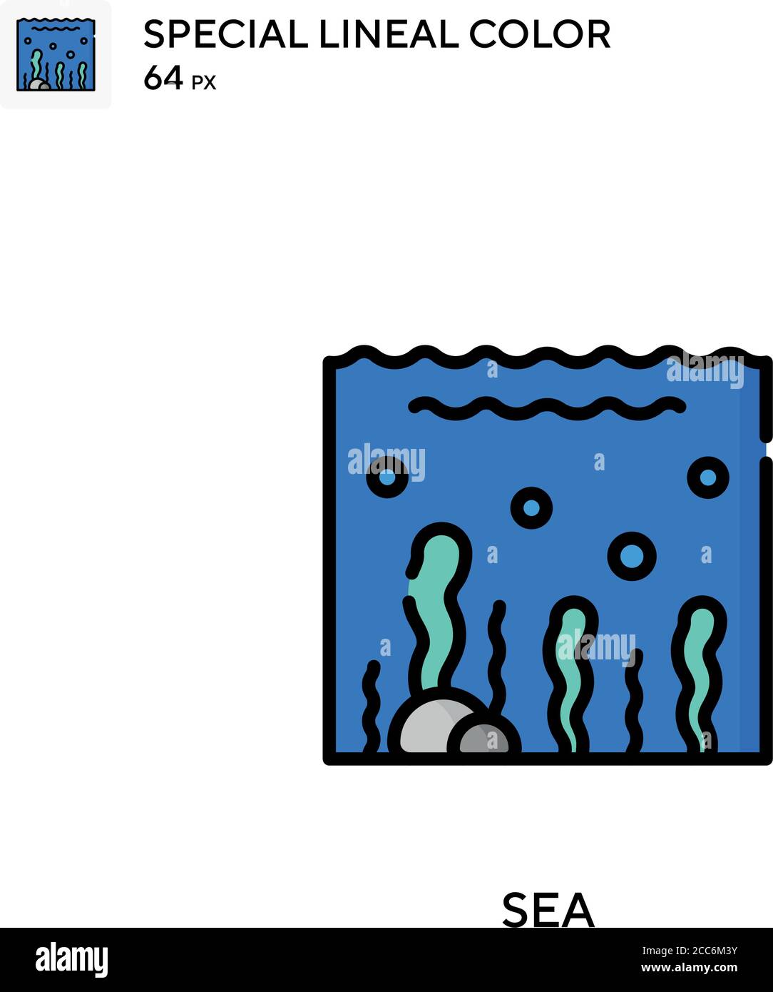 Sea soecial lineal color vector icon. Illustration symbol design ...