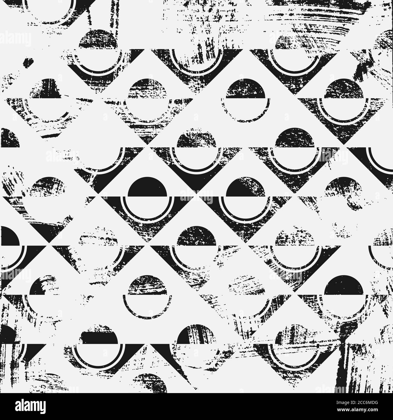 Textured abstract geometric pattern. Square black and white backdrop