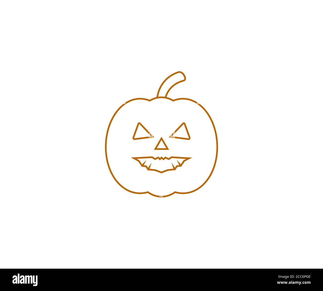 Halloween, horror, pumpkin icon. Vector illustration, flat design. Stock Vector