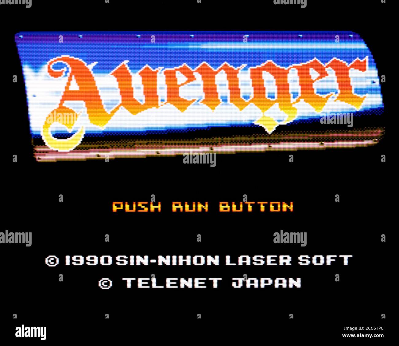 Avenger - PC Engine CD Videogame - Editorial use only Stock Photo