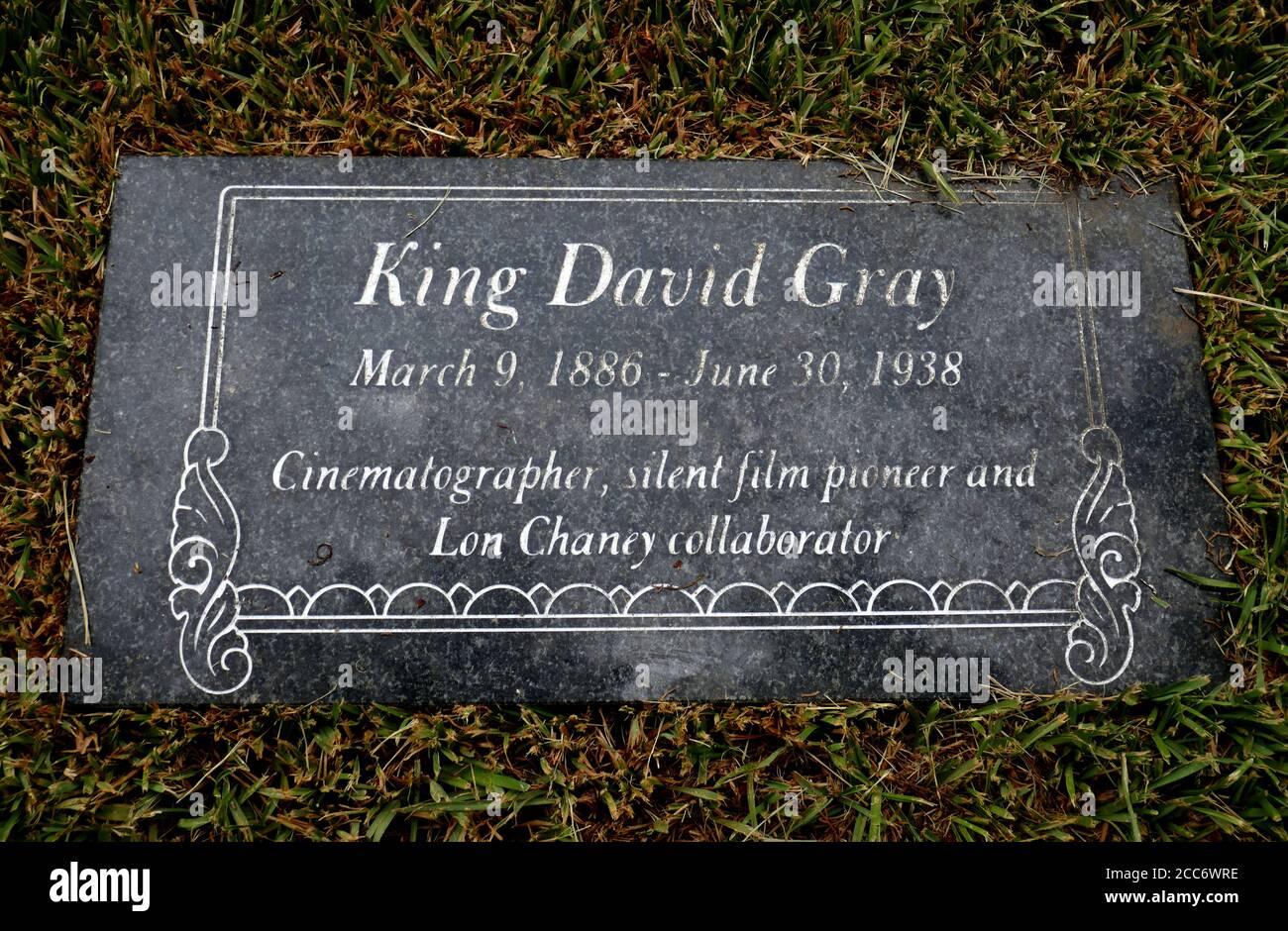 Hollywood, California, USA 17th August 2020 A general view of atmosphere of King David Gray's Grave at Hollywood Forever Cemetery on August 17, 2020 in Hollywood, California, USA. Photo by Barry King/Alamy Stock Photo Stock Photo