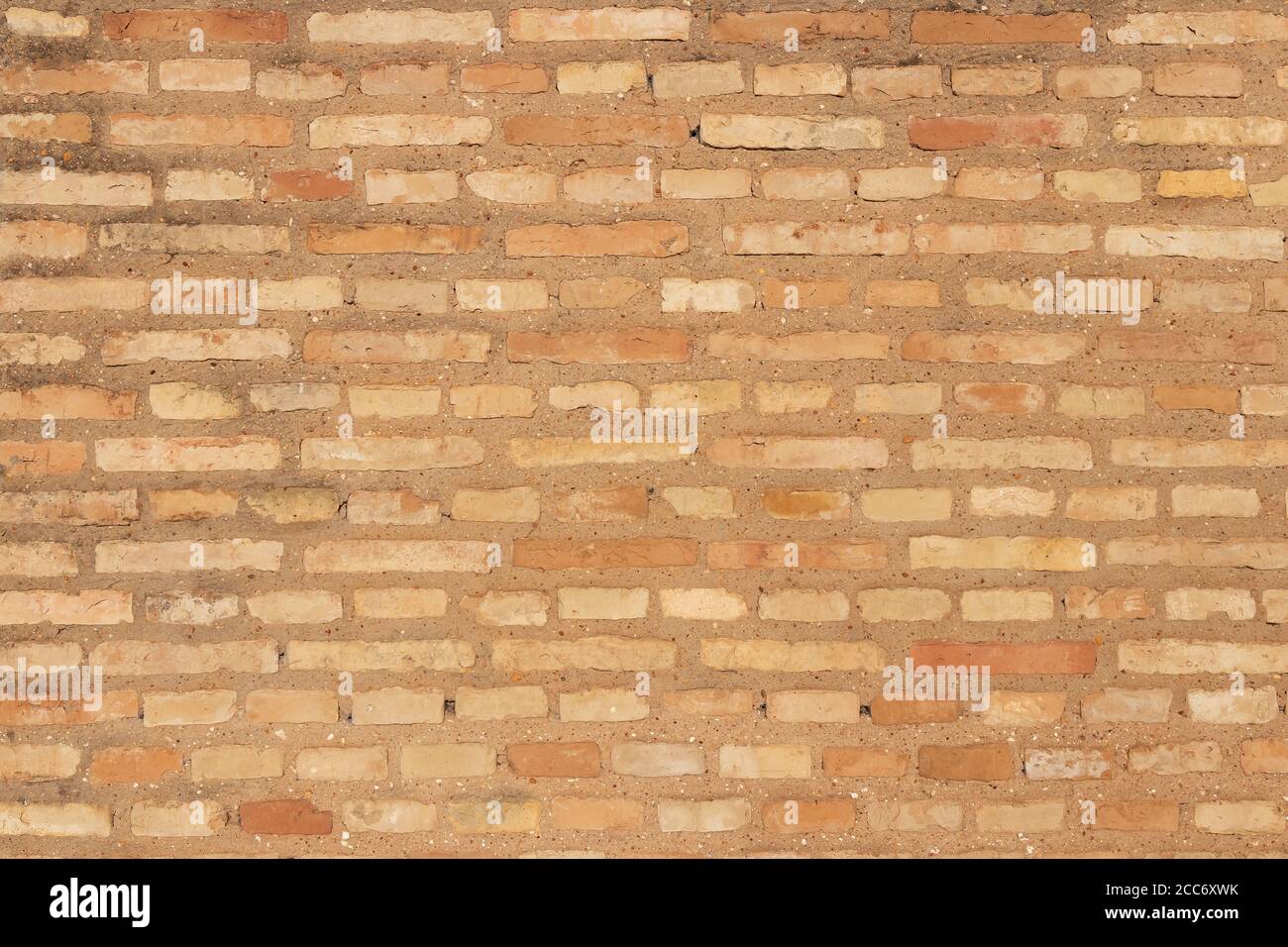 True old red brick wall for texture background Stock Photo
