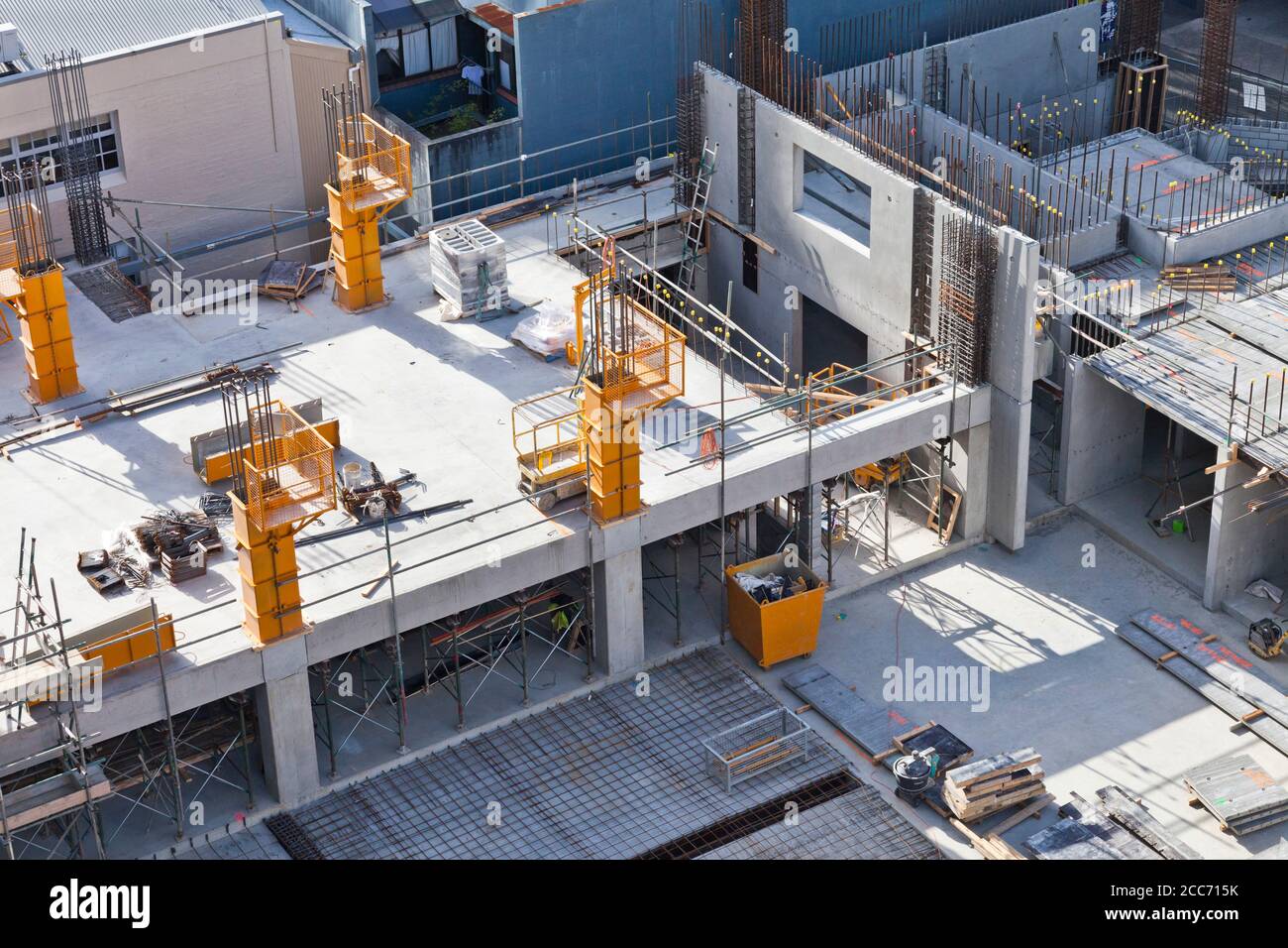 Construction site in Auckland city, New Zealand Stock Photo