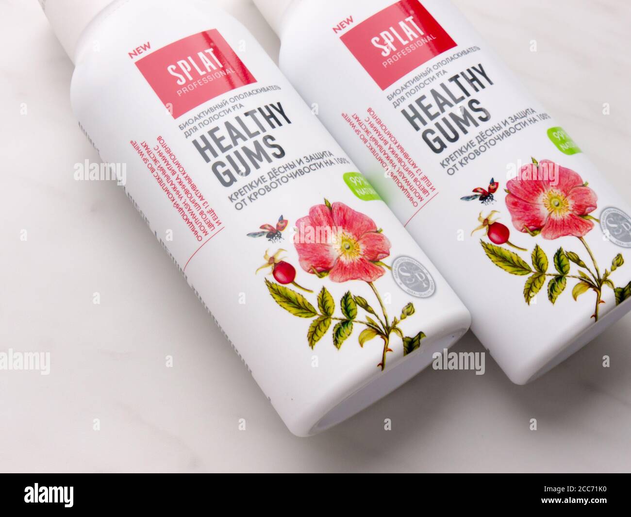 GOMEL, BELARUS - AUGUST 19, 2020: Russian Splat Mouthwash HEALTHY GUMS ...