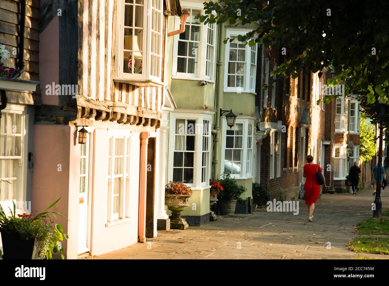 A summer evening on the Causeway, Horsham, West Sussex, England, UK Stock Photo