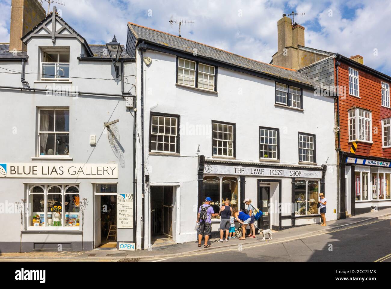 The Lyme Fossil Shop and Blue Lias Gallery in the centre of Lyme Regis