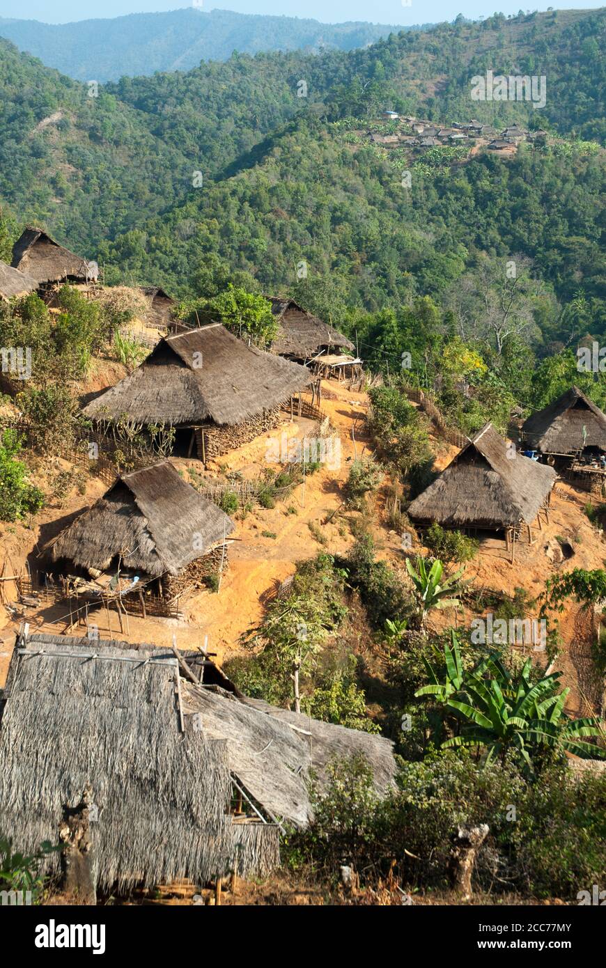 Eng and Akha hilltribe villages outside Kengtung, Shan State, Myanmar (Burma) Stock Photo