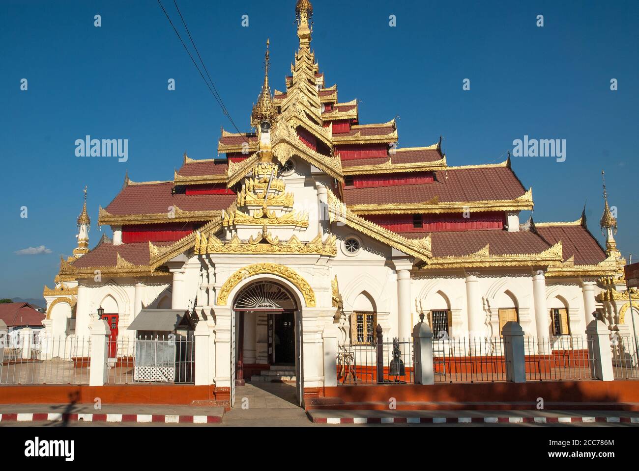 Buddhist temple, Kengtung, Shan State, Myanmar Stock Photo