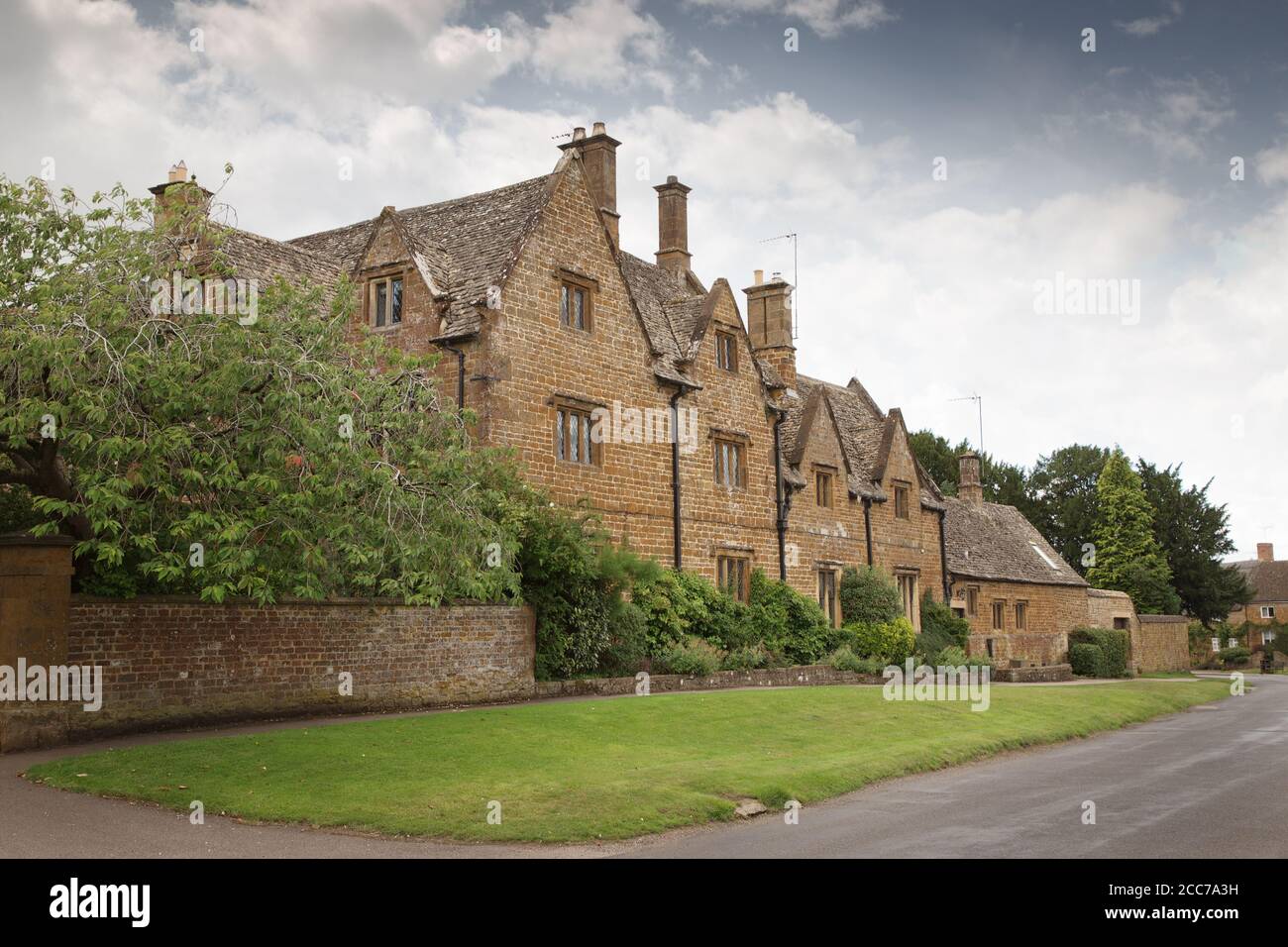 houses in the Oxfordshire village of Adderbury in england Stock Photo