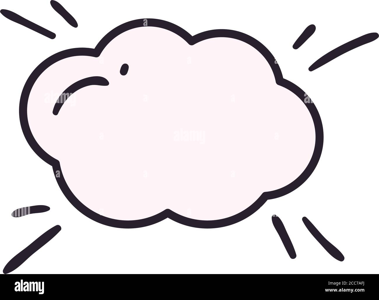 explosion bubble line and fill style icon design of pop art retro ...