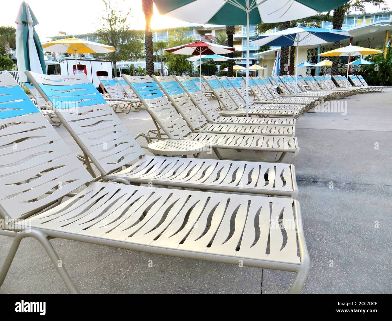 Beach chairs on pool deck Stock Photo Alamy — free download
