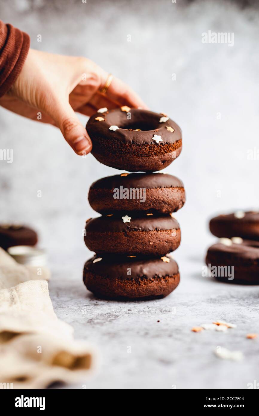 Chocolate Donuts Stock Photo