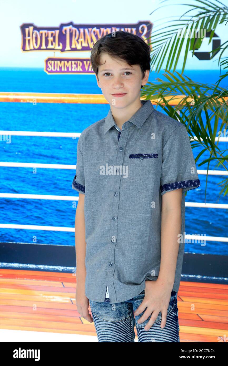LOS ANGELES - JUN 30:  Gabriel Bateman at the Hotel Transylvania 3: Summer Vacation World Premiere at the Village Theater on June 30, 2018 in Westwood, CA Stock Photo