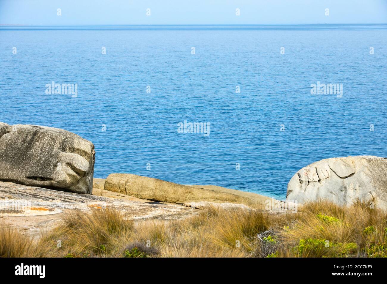 Interesting granite erosion at Trousers Point, Flinders Island, Furneaux Group, Tasmania Stock Photo