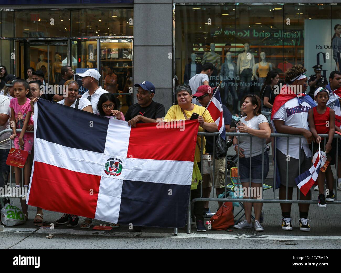 Dominican Day Parade in downtown New York City. Stock Photo