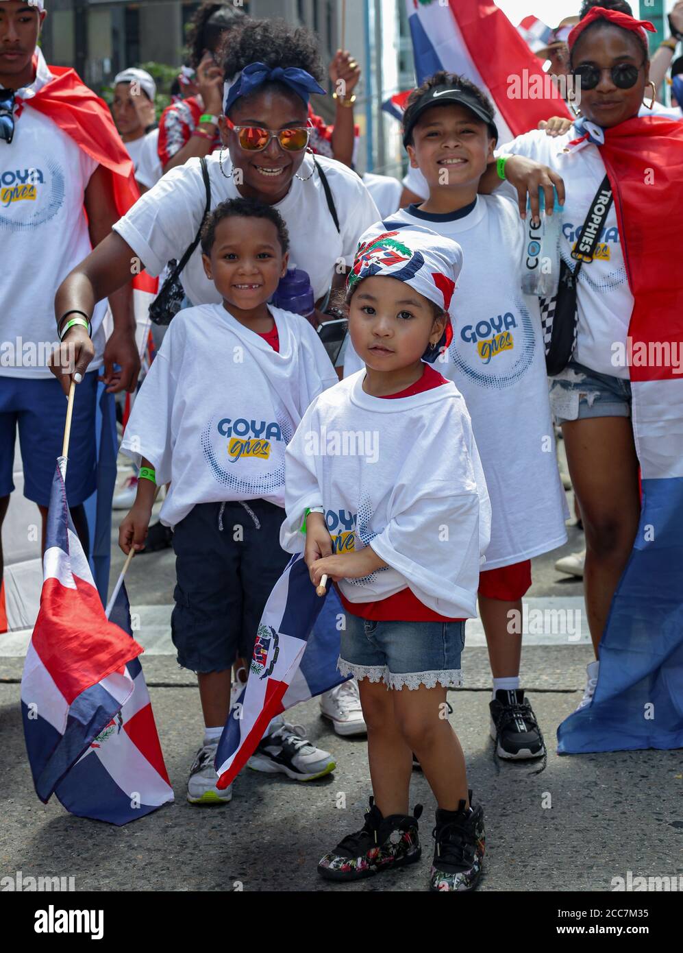 Dominican Day Parade in downtown New York City. Stock Photo