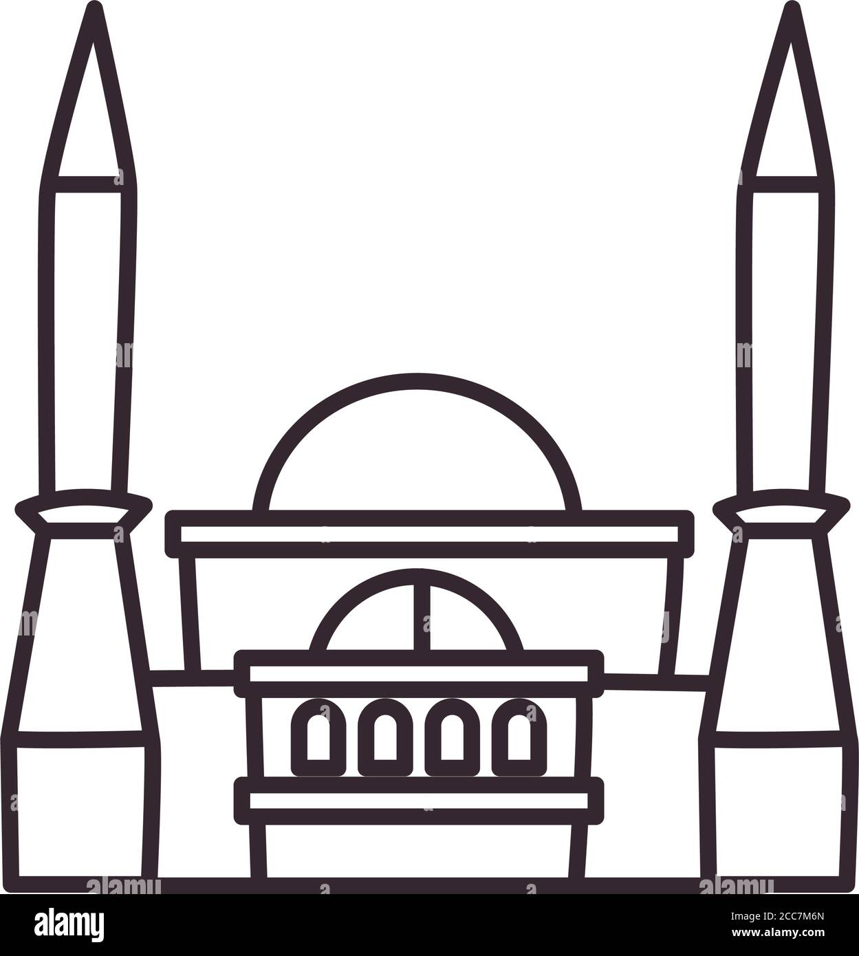 Turkish mosque line style icon design, Turkey culture travel and asia ...