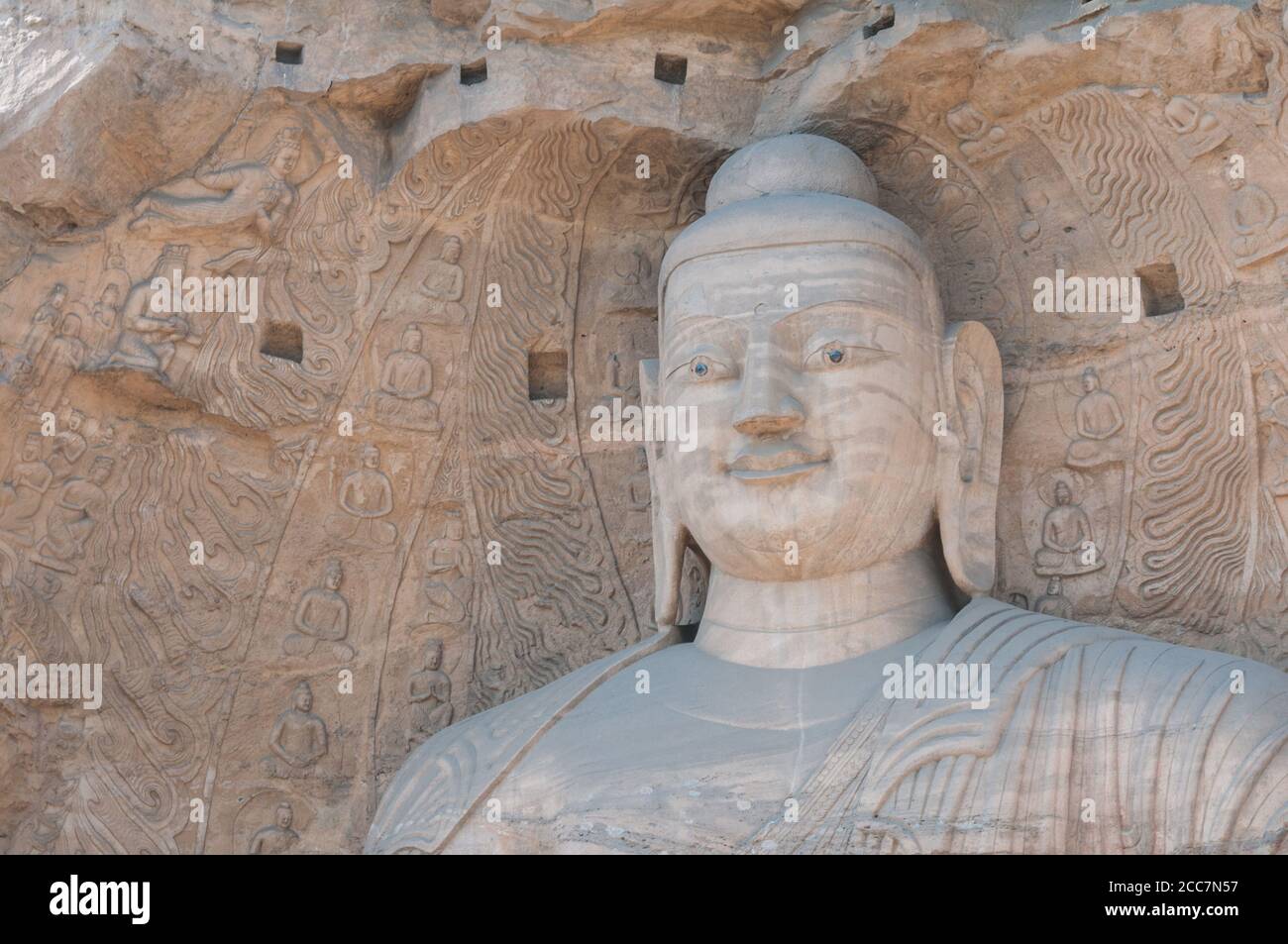 Datong Buddha monument in cave, China  Stock Photo