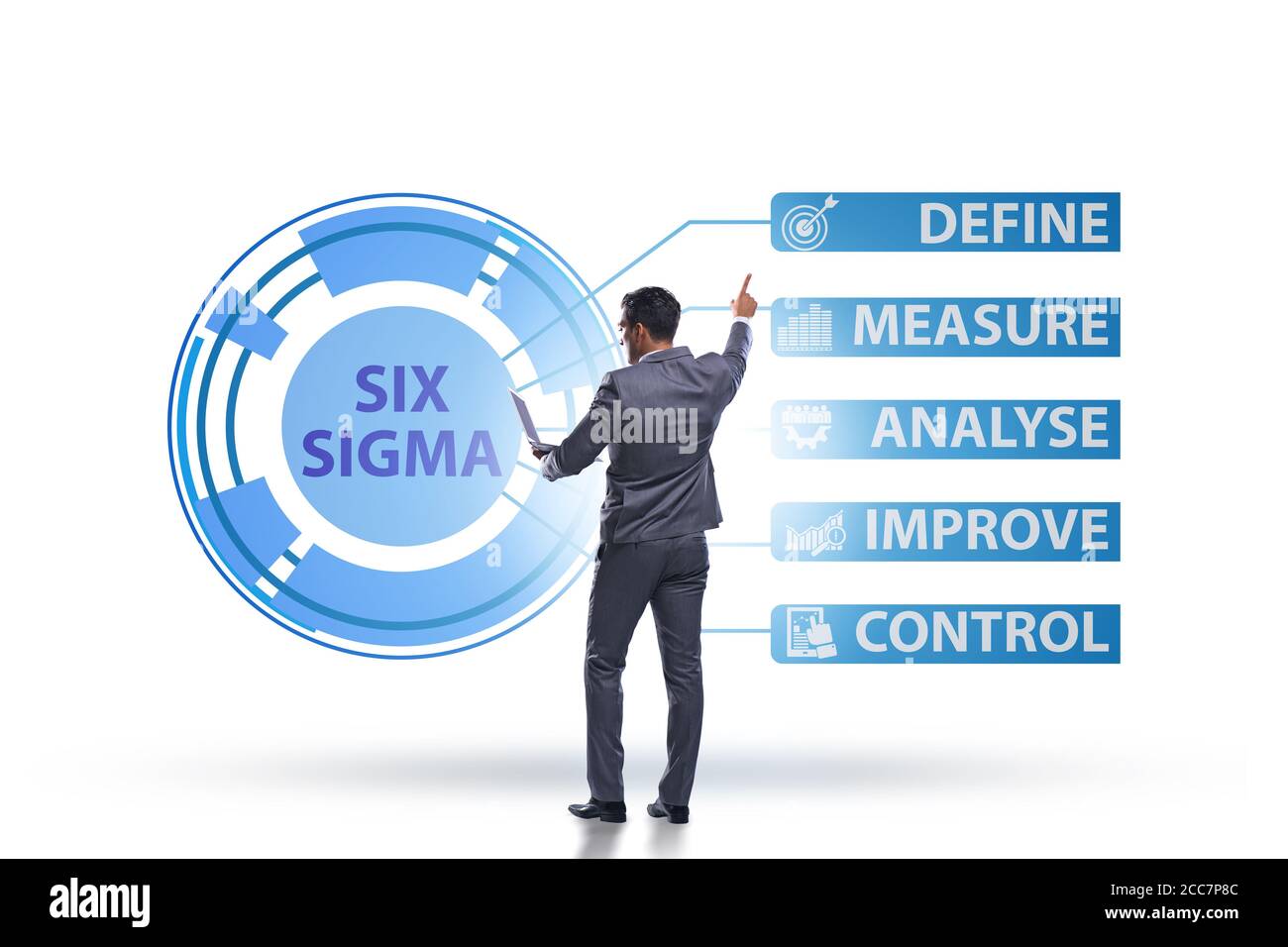 Concept of the Lean management with six sigma Stock Photo