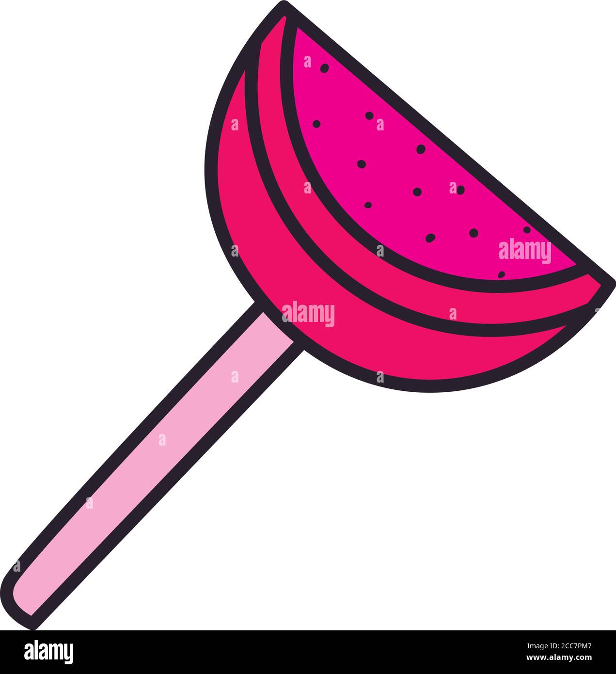 Sweet watermelon candy line and fill style icon design, Sugar caramel ...