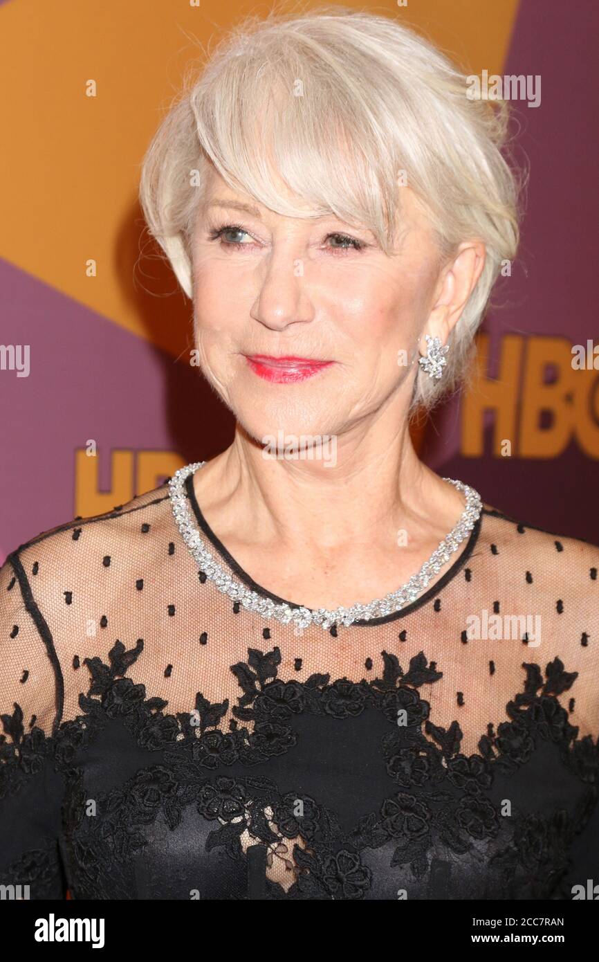 LOS ANGELES - JAN 7:  Helen Mirren at the HBO Post Golden Globe Party 2018 at Beverly Hilton Hotel on January 7, 2018 in Beverly Hills, CA Stock Photo