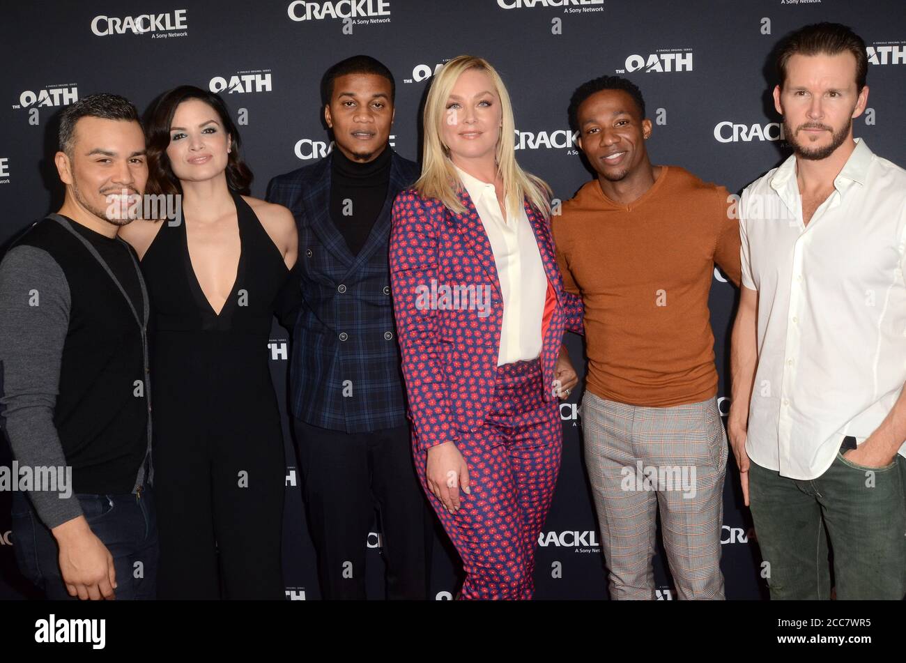 LOS ANGELES - JAN 14: J.J. Soria, Katrina Law, Cory Hardrict, Elisabeth ...