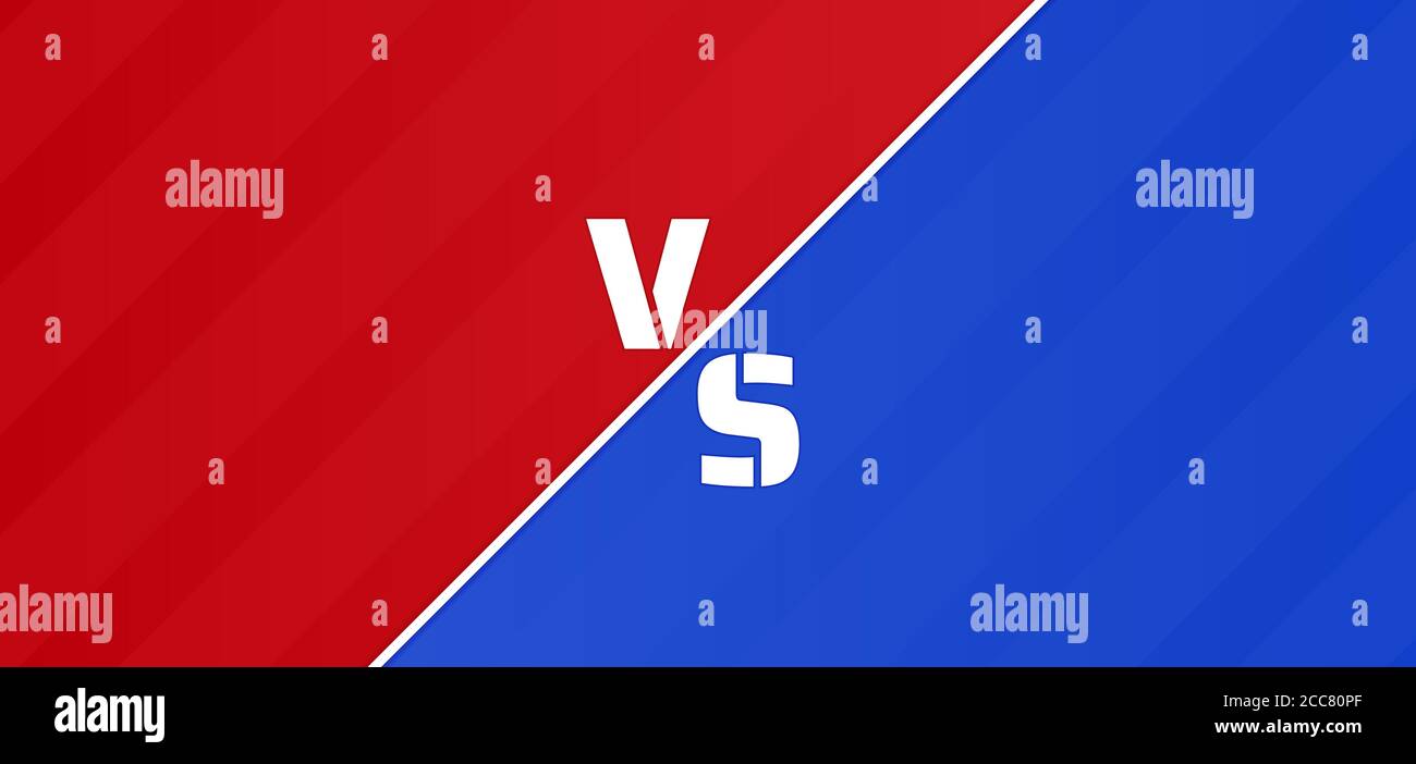 Esport battle background red versus blue concept. vector illustration. Stock Vector