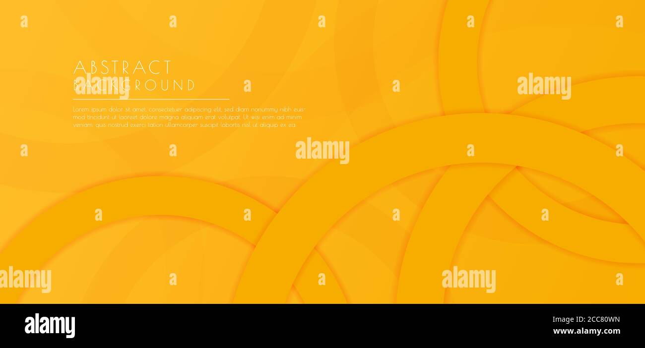 Abstract background circle ring overlap layer yellow color design. vector illustration. Stock Vector