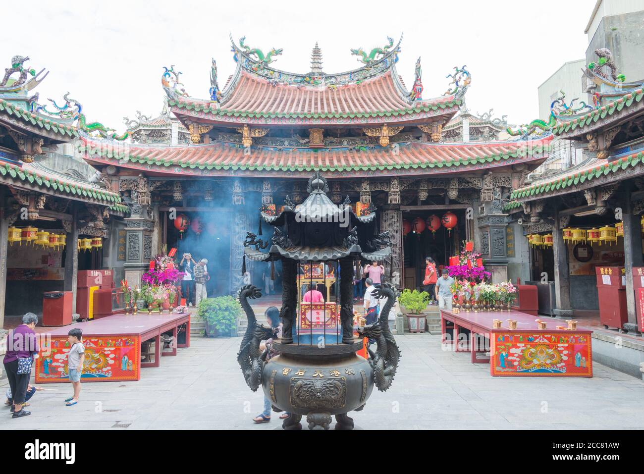 Changhua, Taiwan - Lugang Mazu Temple in Lukang, Changhua, Taiwan. The temple was originally built in 1591. Stock Photo