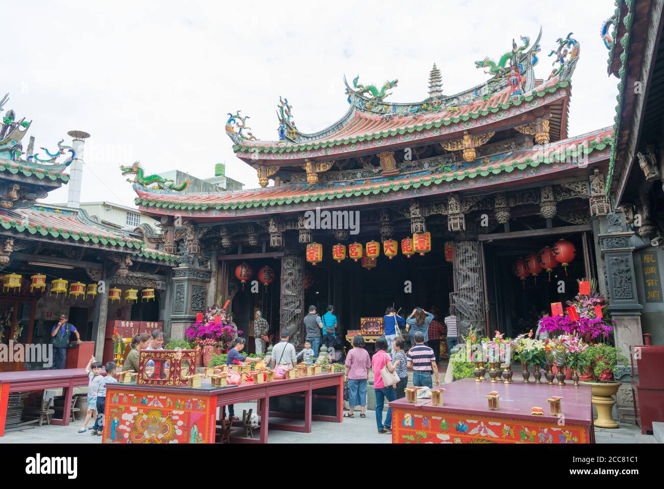 Changhua, Taiwan - Lugang Mazu Temple in Lukang, Changhua, Taiwan. The temple was originally built in 1591. Stock Photo