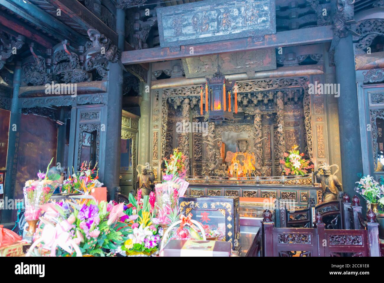 Changhua, Taiwan - Lugang Mazu Temple in Lukang, Changhua, Taiwan. The temple was originally built in 1591. Stock Photo