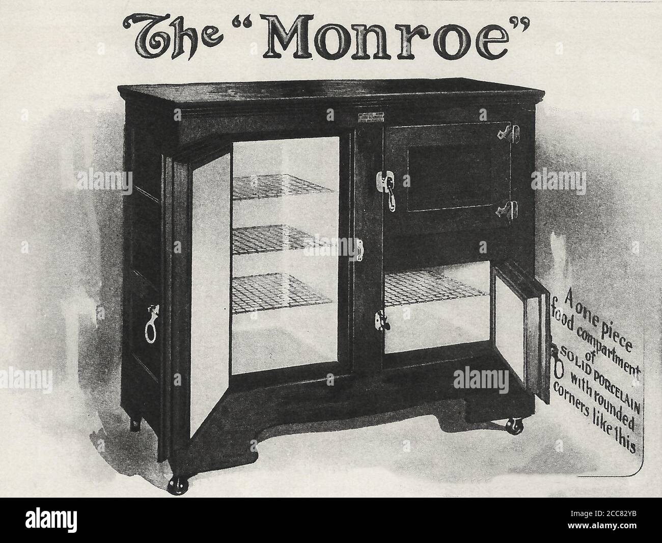 Vintage advertisement for the Monroe Refrigerator Stock Photo