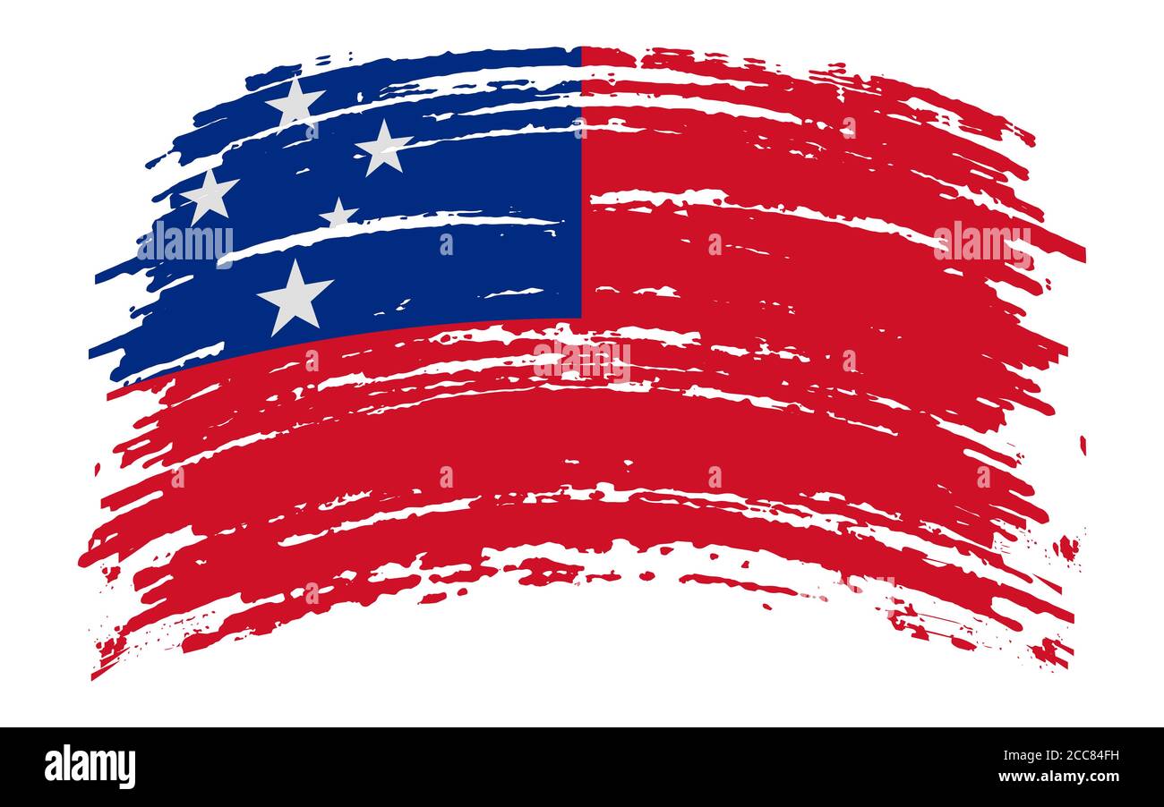 Samoa Flag In Grunge Brush Stroke Vector Stock Vector Image Art Alamy