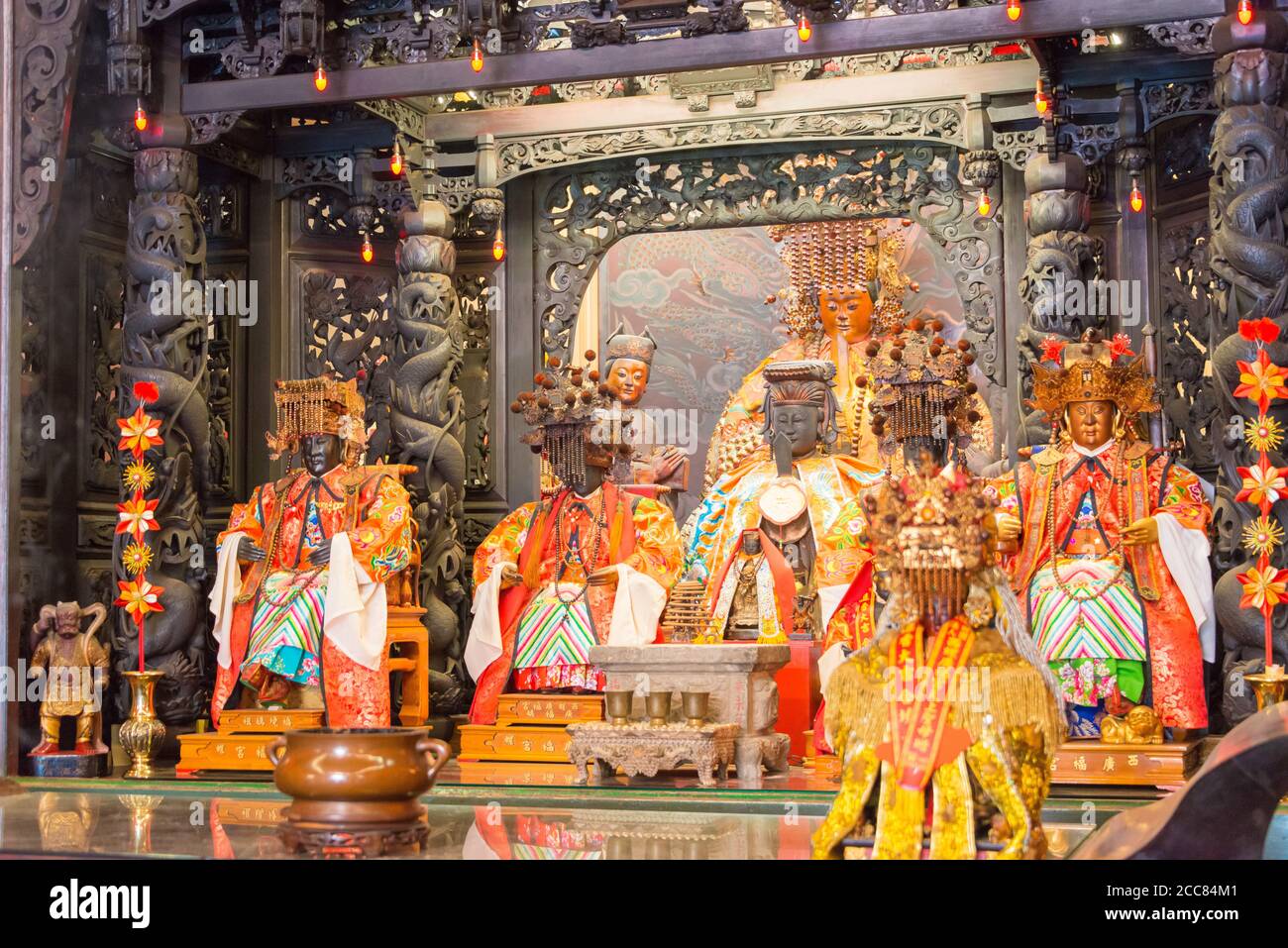 Yunlin, Taiwan - God Statue of Xiluo Guangfu Temple in Xiluo, Yunlin ...