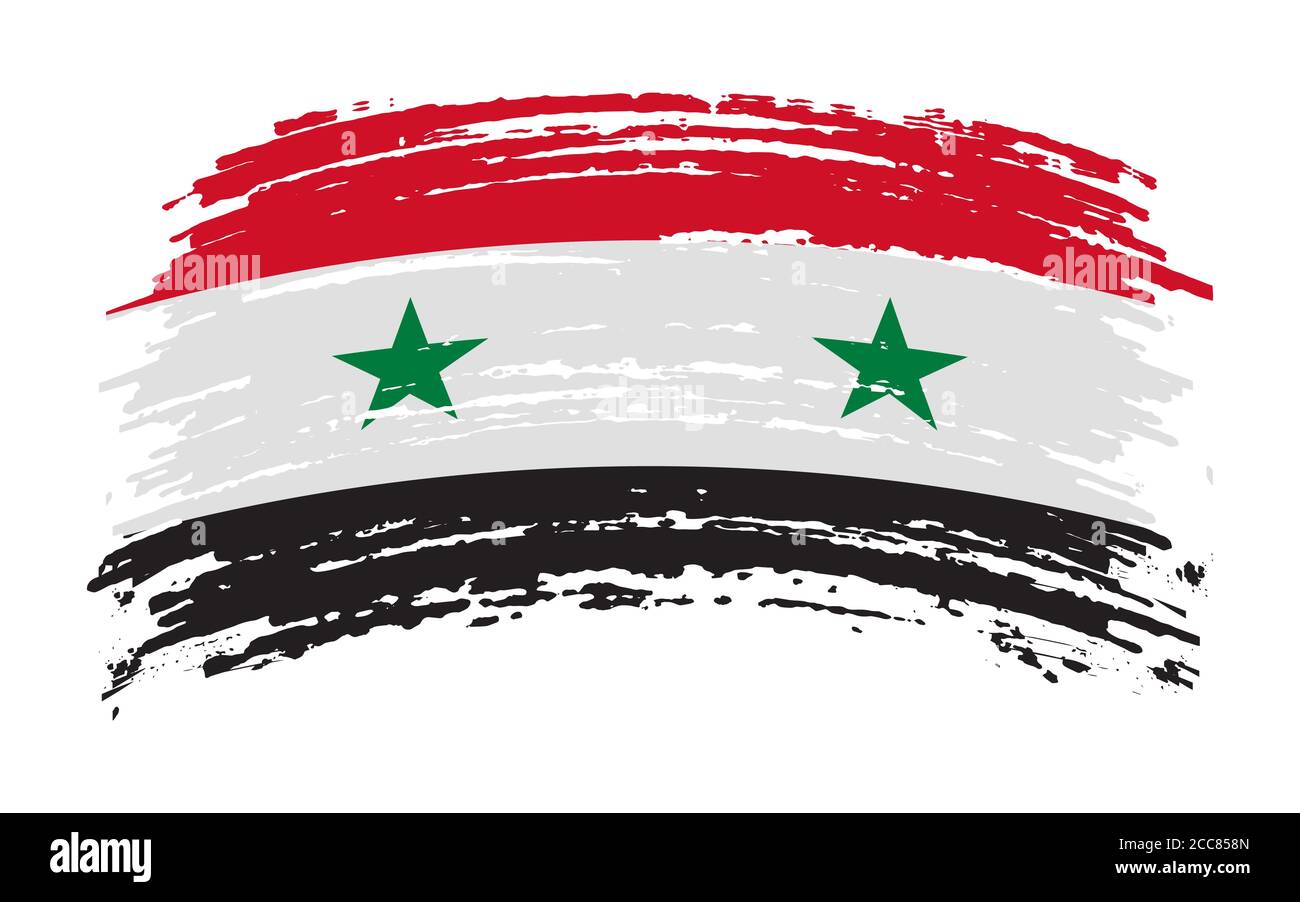 Syrienge Vector Syria flag in grunge brush stroke, vector Stock Vector Image & Art - Alamy