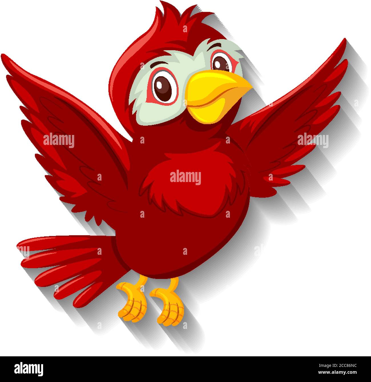 red bird cartoon character illustration Stock Vector Image & Art - Alamy