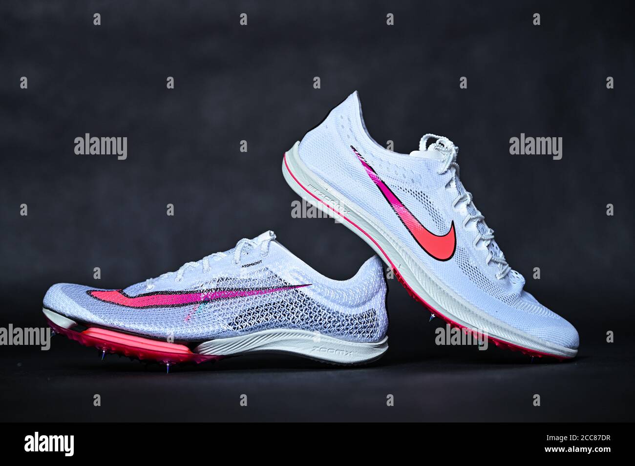 Road making process eat Validation NEW YORK, USA, AUGUST 13, 2020: Nike Air Zoom Victory and Nike ZoomX  Dragonfly. Racing Spikes for summer olympic game Tokyo 2021. White Color  Professi Stock Photo - Alamy