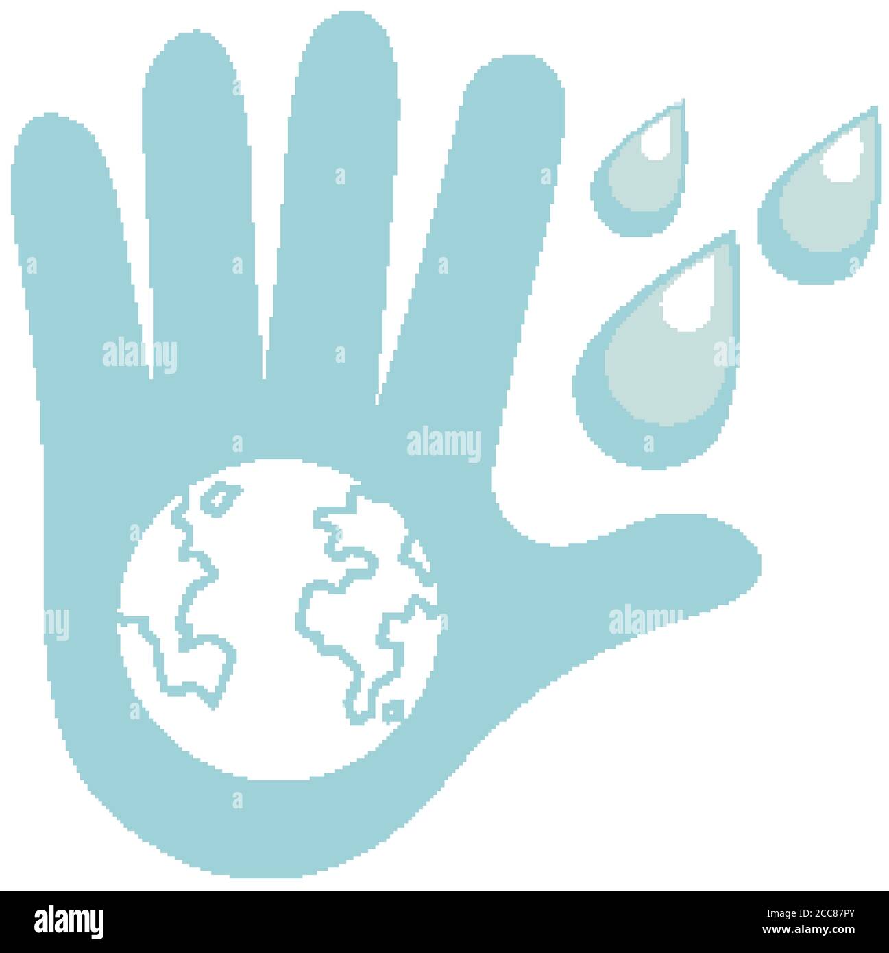 Cleaning hands icon on white background illustration Stock Vector Image