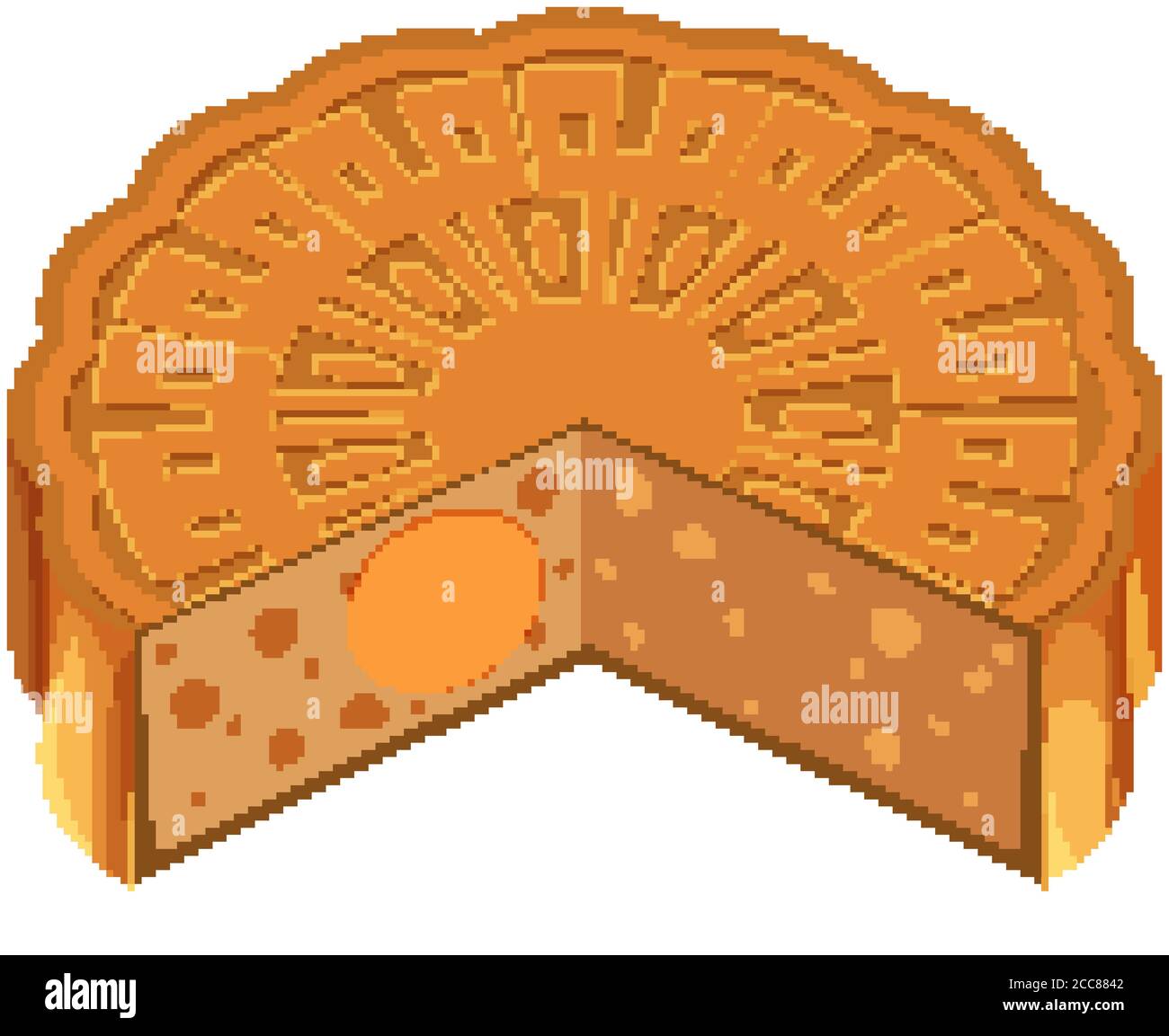 Mooncake Abstract Isolated mooncake on white background illustration Stock Vector Image ...