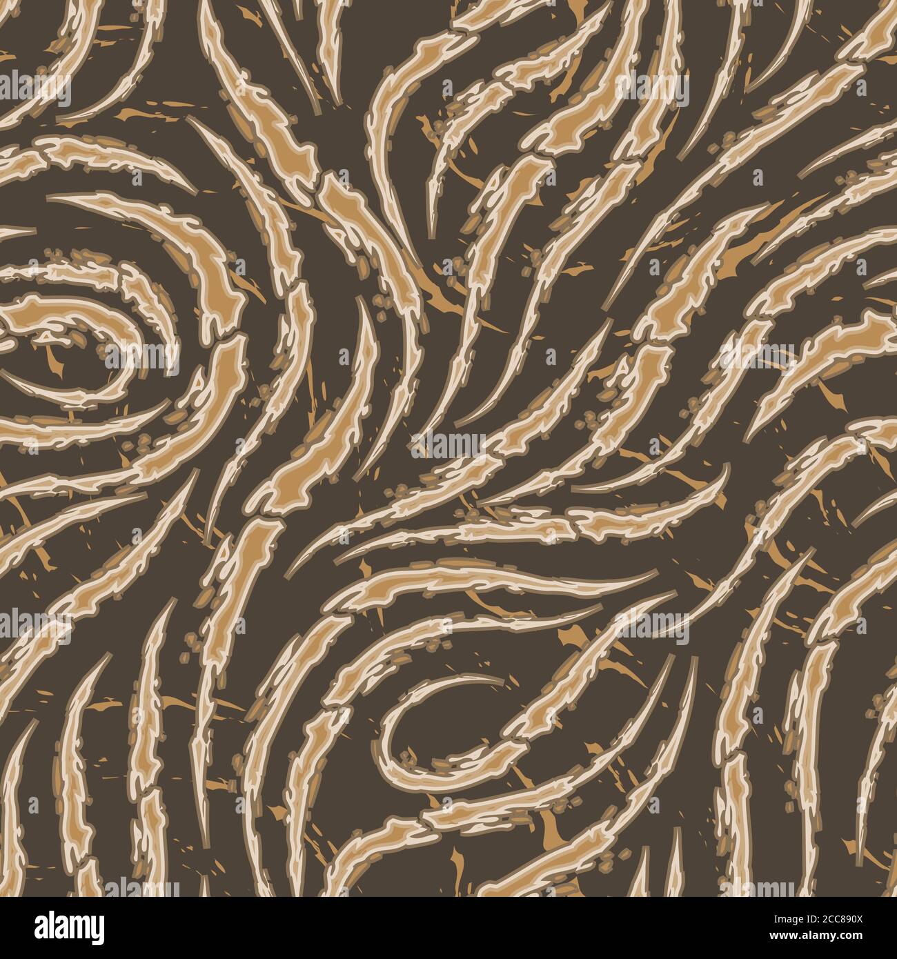 Vector seamless pattern of smooth brush strokes with torn edges of ...