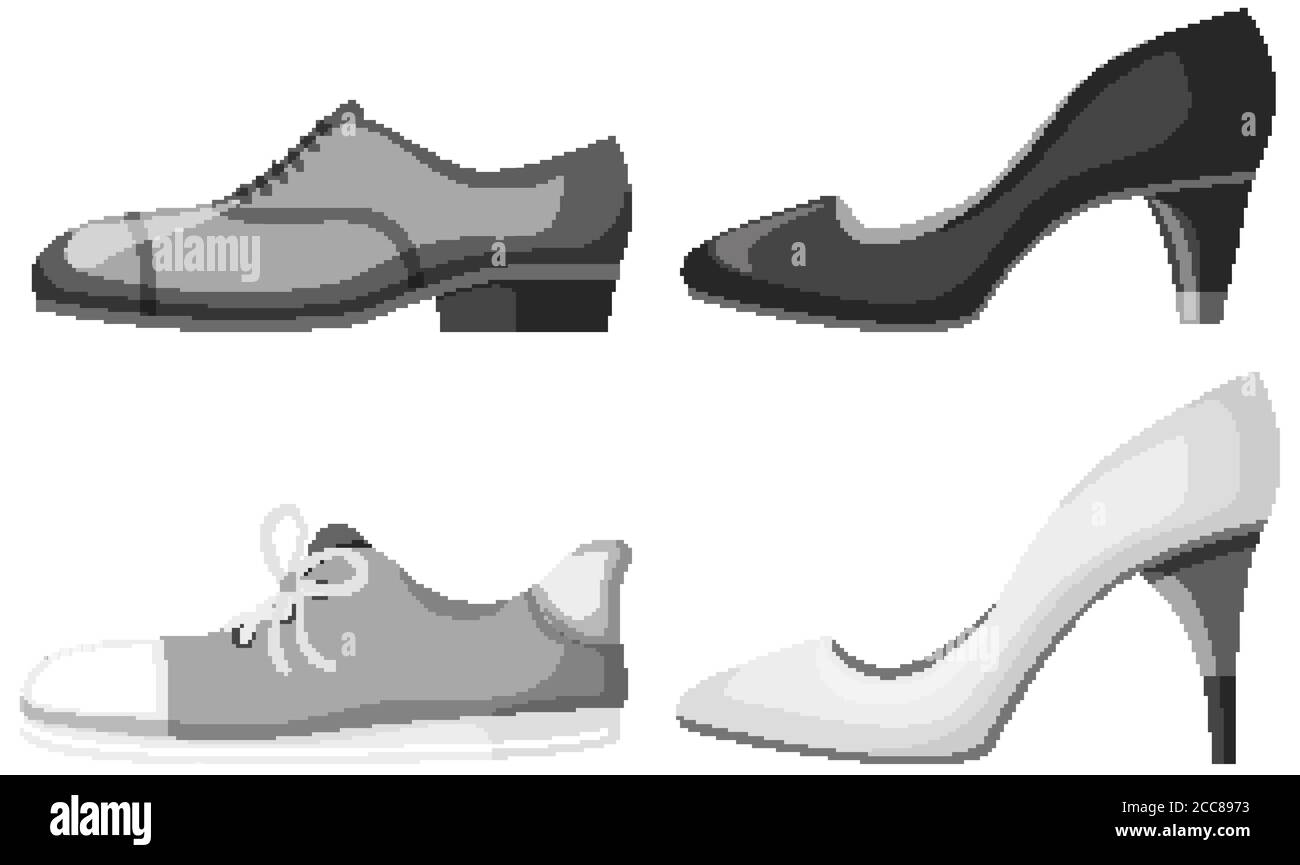 Set of footwear isolated illustration Stock Vector Image & Art - Alamy