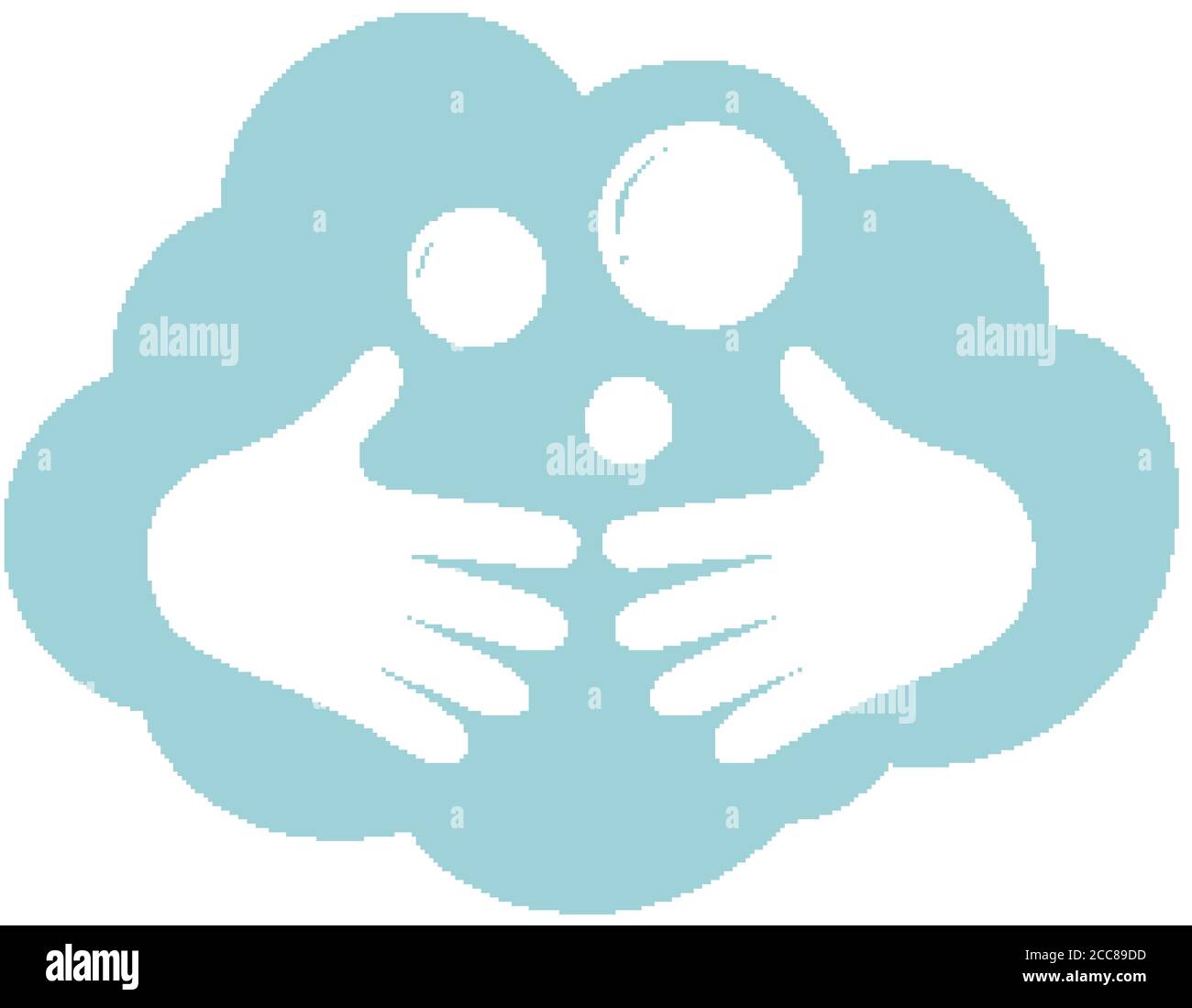 Cleaning hands icon on white background illustration Stock Vector Image