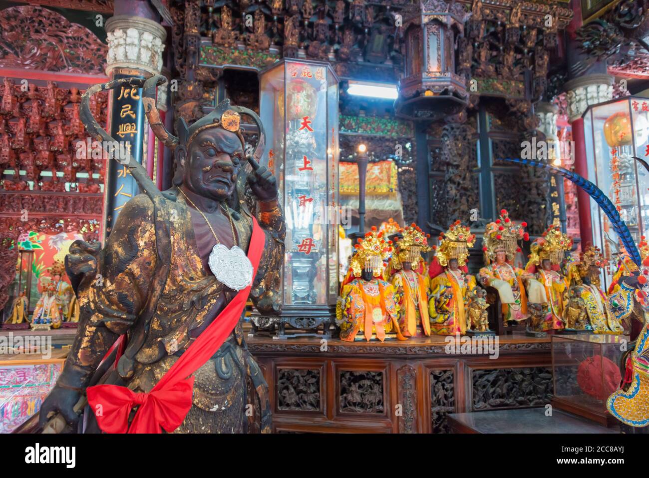 Tainan, Taiwan - Hubi Temple (Yanshui Matsu Temple) in Yanshuei District, Tainan, Taiwan. Temple was originally built in 1623. Stock Photo
