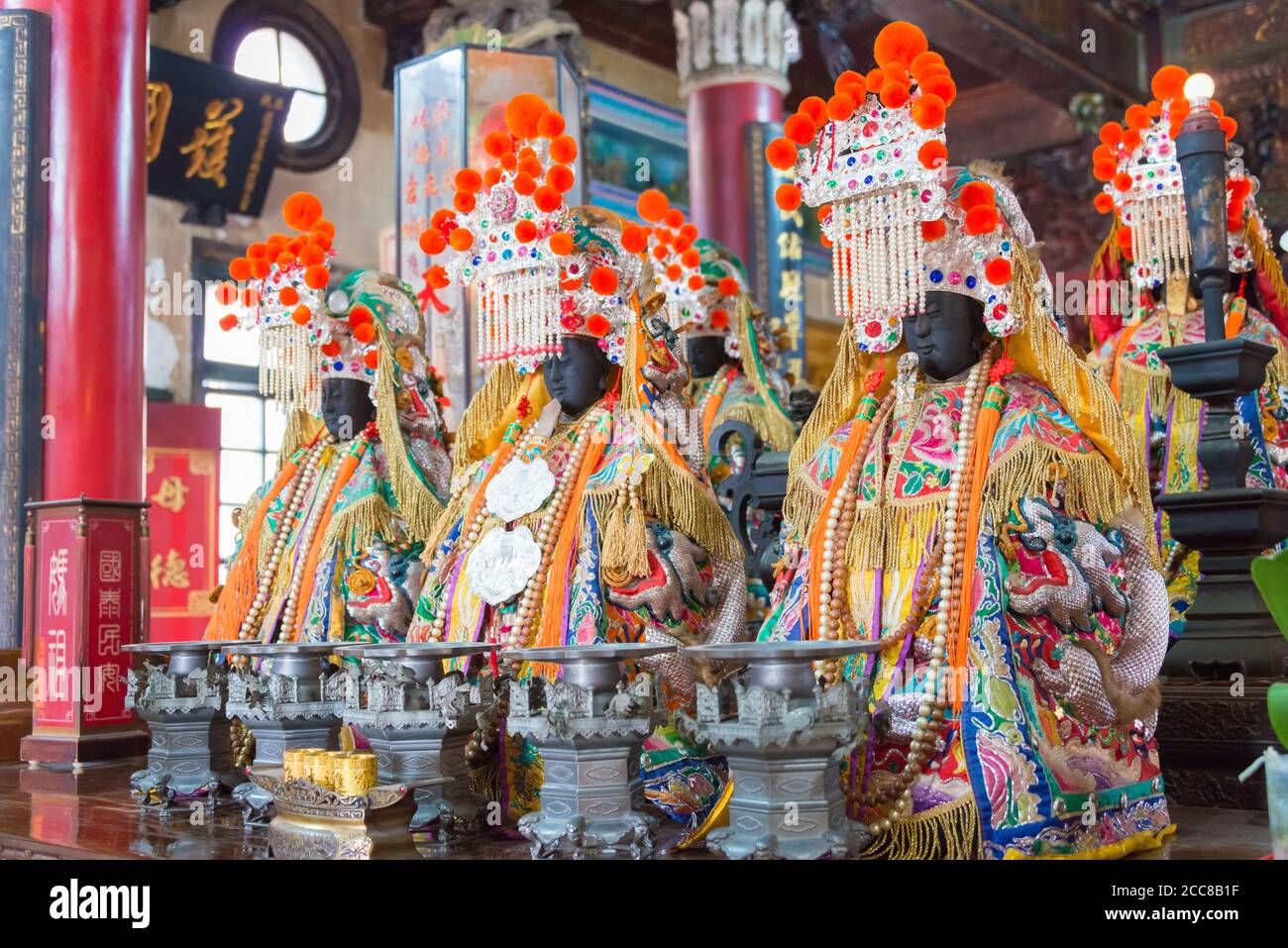Tainan, Taiwan - Hubi Temple (Yanshui Matsu Temple) in Yanshuei District, Tainan, Taiwan. Temple was originally built in 1623. Stock Photo