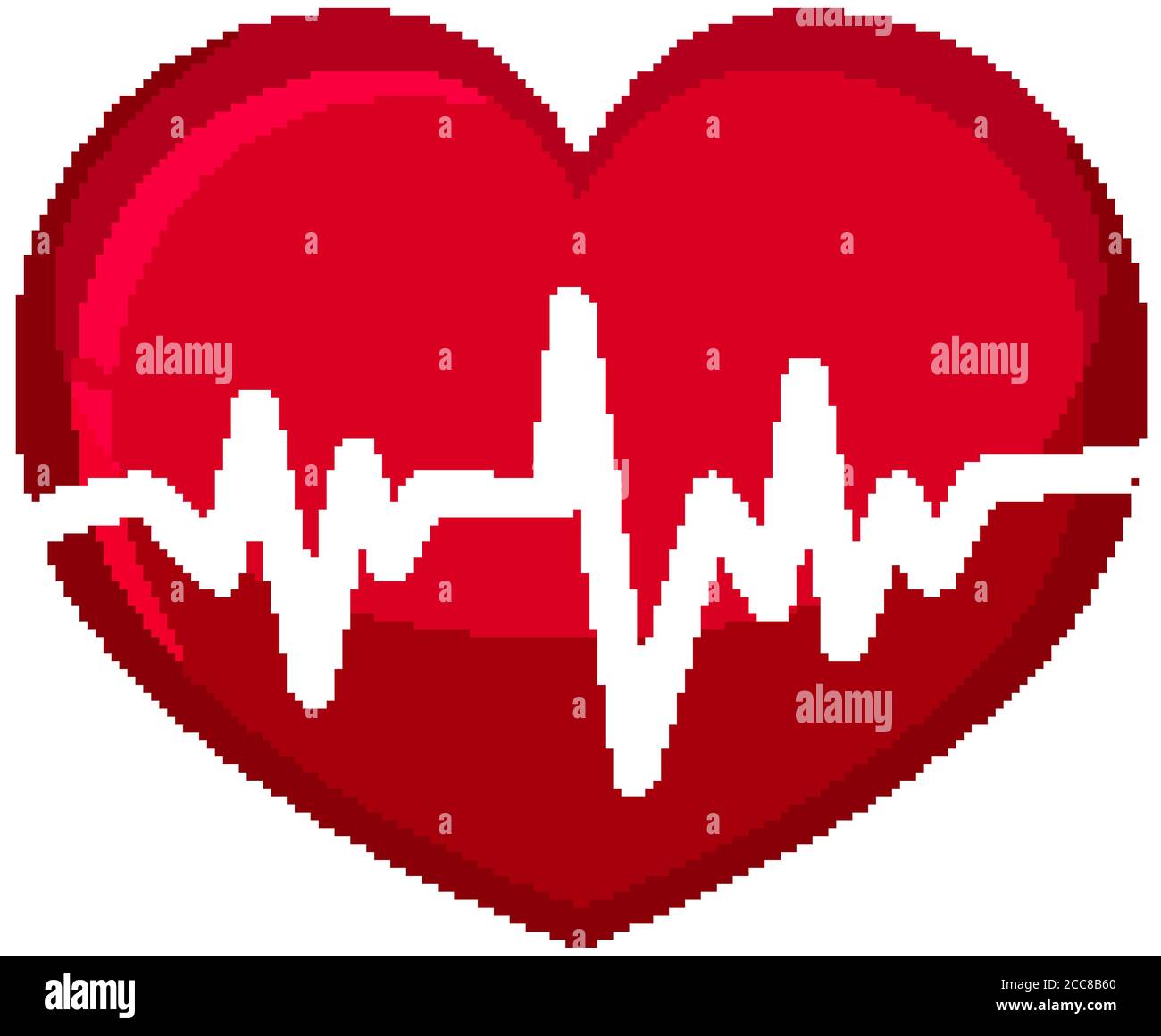 Isolated red heart symbol on white background illustration Stock Vector ...