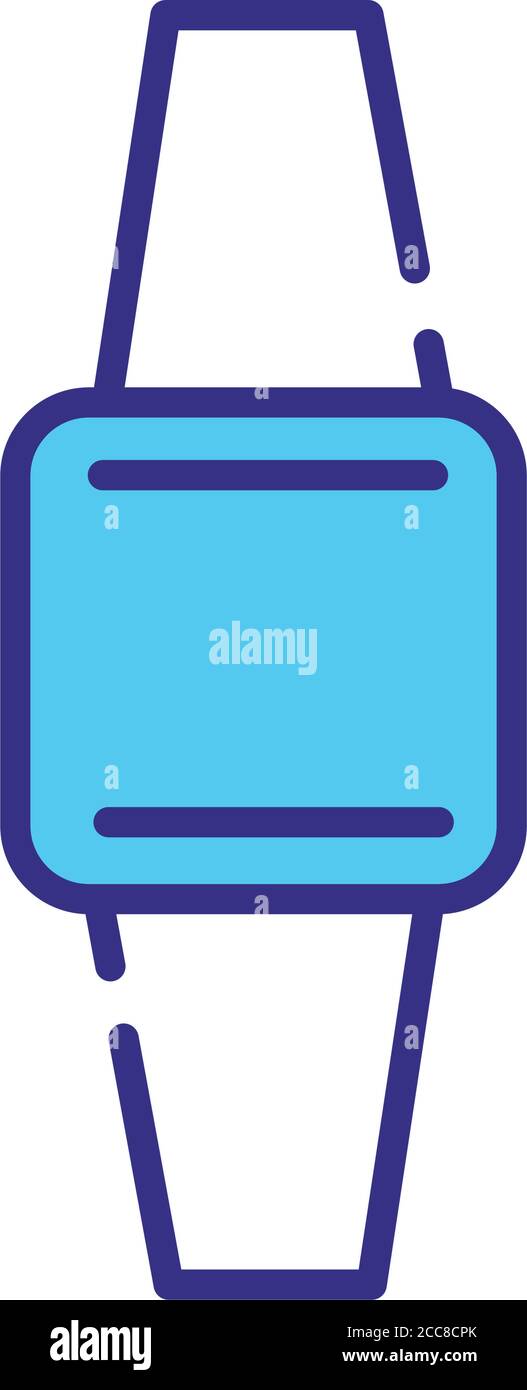 smartwatch device style line and fill icon vector illustration design ...