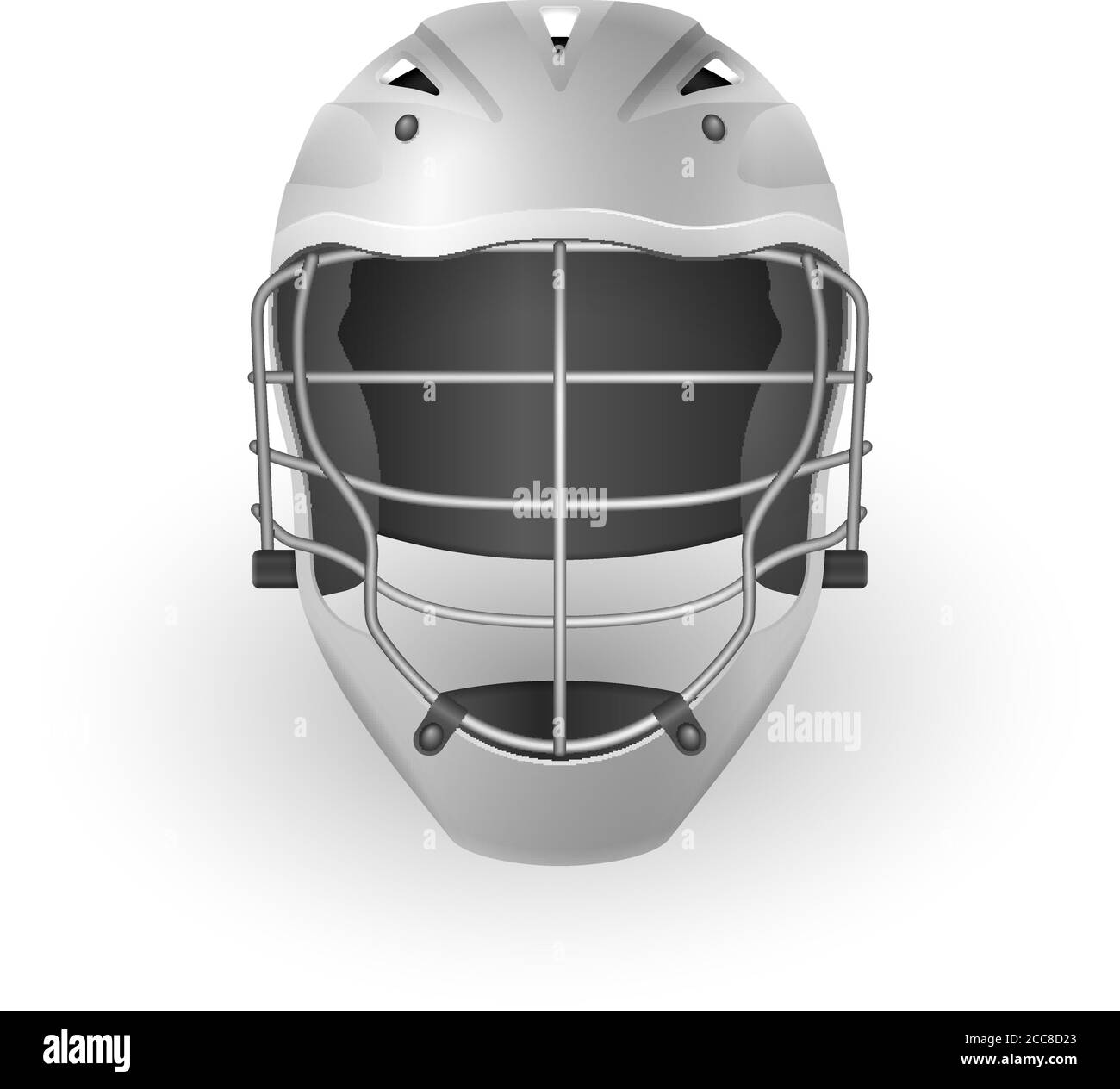 Lacrosse helmet on a white background. Vector illustration Stock Vector