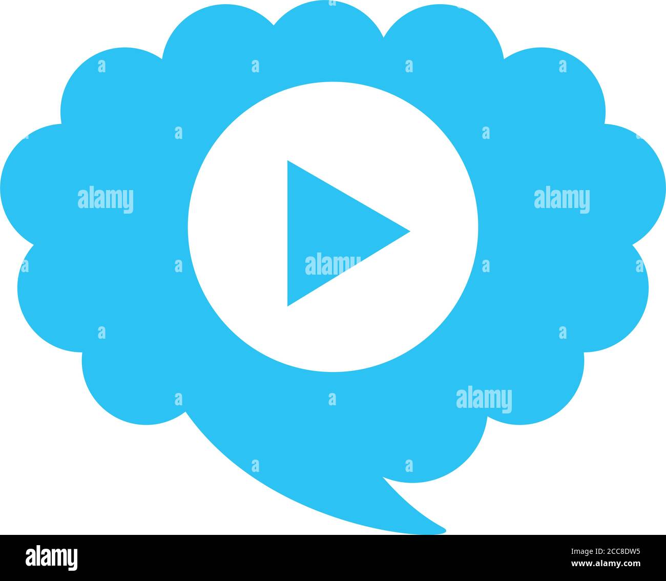 media player play button flat style icon vector illustration design ...