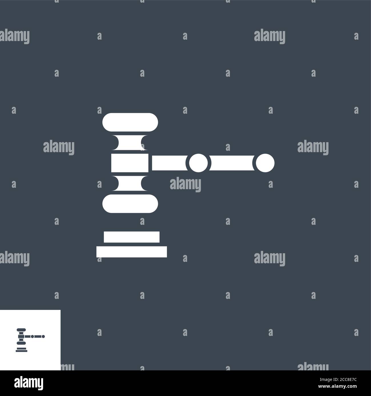 Auction Gavel related vector glyph icon. Stock Vector